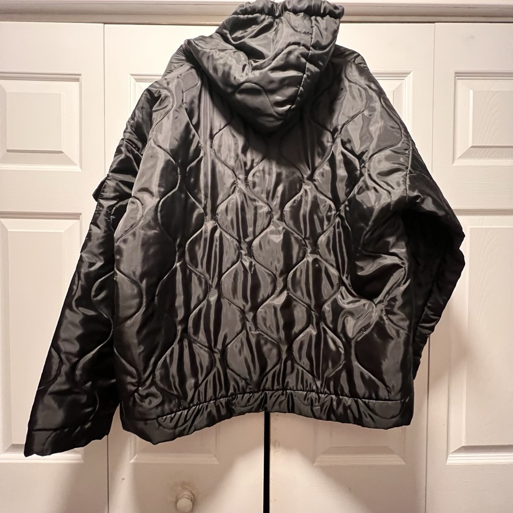 Grunt Style Woobie Hoodie Men's 2XL XXL Full Zip Quilted American Flag Patch - Picture 8 of 14
